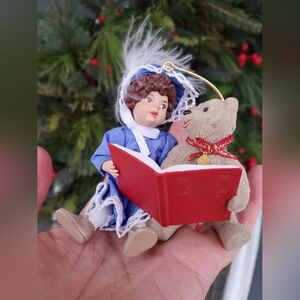 Hallmark Keepsake Ornament, Girl And Bear Reading